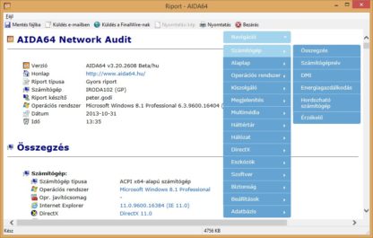 AIDA64 Network Audit, 10 gép, 1 éves követés