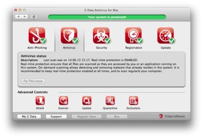 G Data AntiVirus for Mac OS X